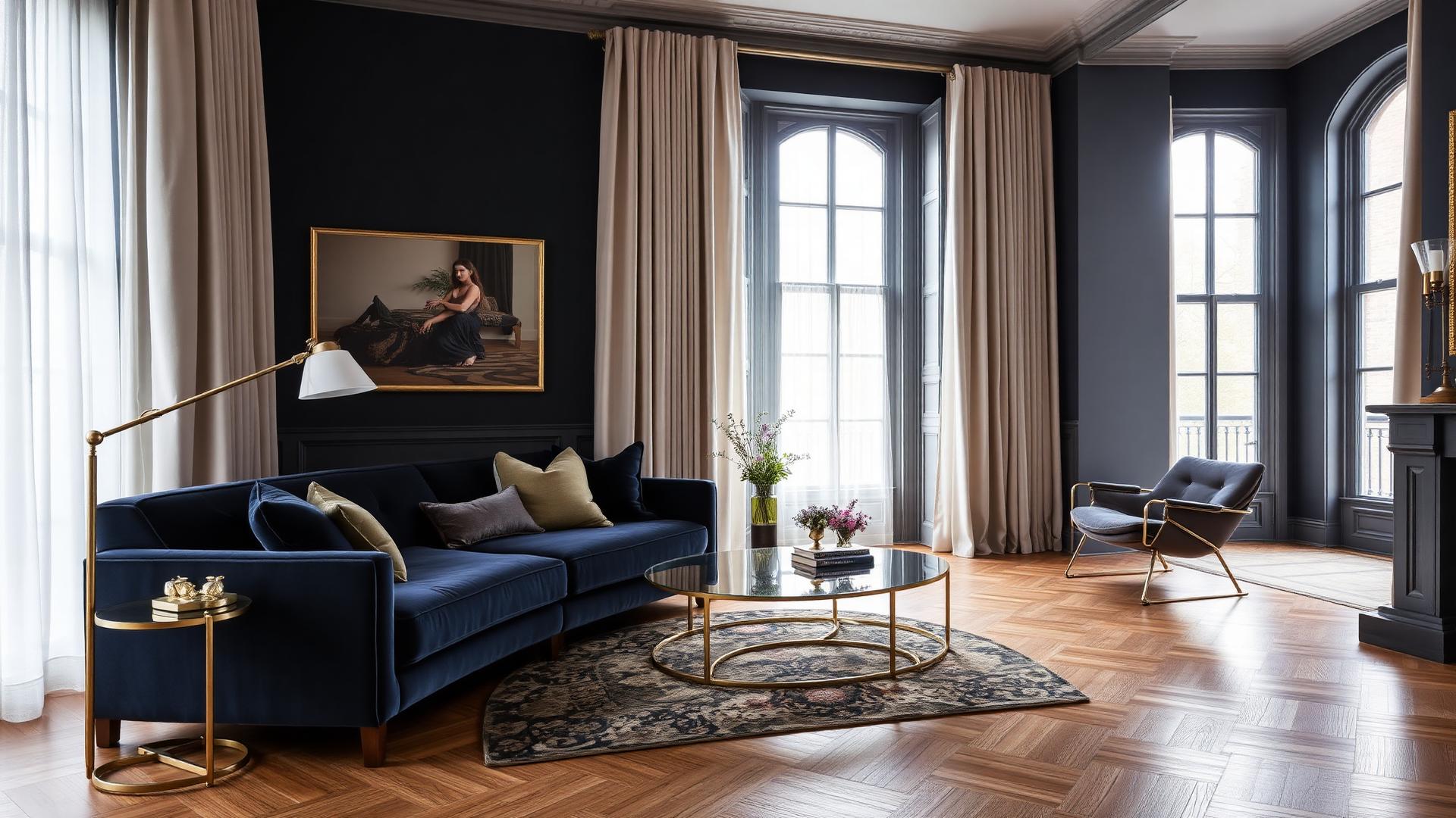 Elegant London living room interior